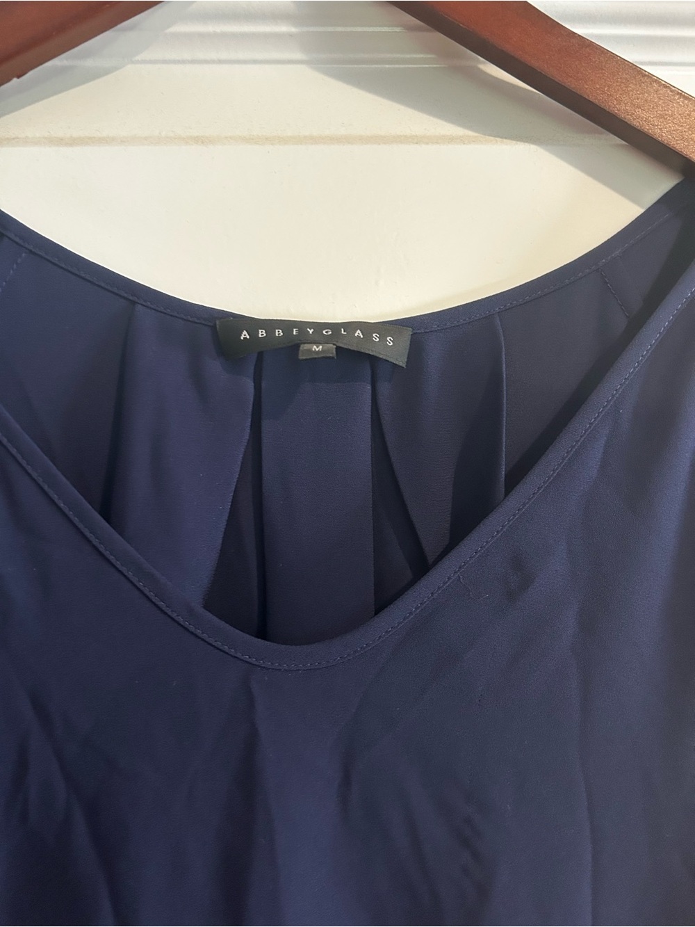 Abbeyglass Navy V-Neck Chemise Top